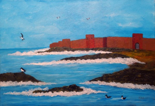 Muraille de mer, art abstrait, Kyna de Schouël artiste peintre