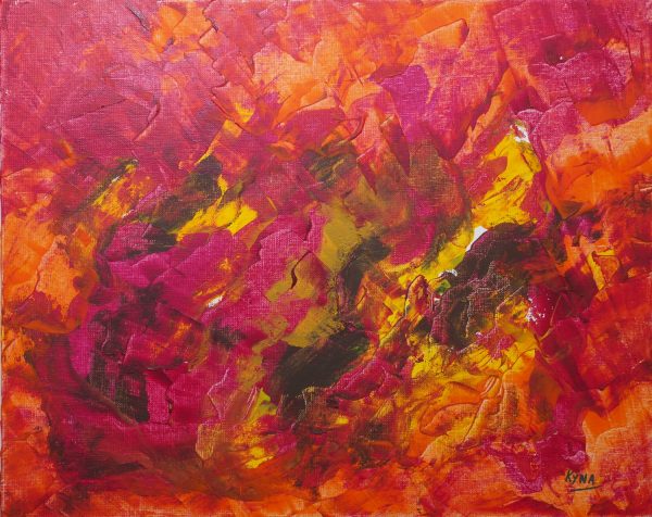 Flamenco, art abstrait, Kyna de Schouël artiste peintre