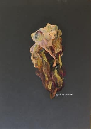 La bête, peinture abstraite, Kyna de Schouël artiste peintre