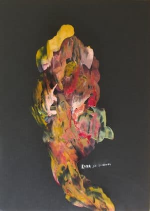 La chanteuse, peinture abstraite, Kyna de Schouël artiste peintre