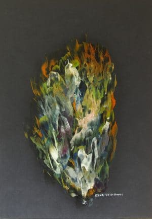 Le marécage des fantômes, Art abstrait, Kyna de Schouël artiste peintre