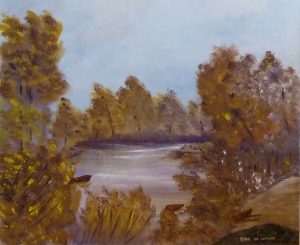 La rivière, Kyna de Schouël artiste peintre