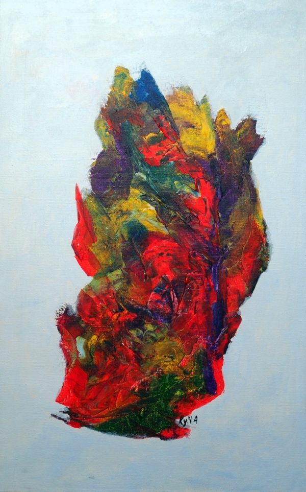 Etna, art abstrait, Kyna de Schouël artiste peintre