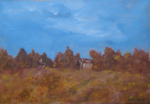 Petite maison dans les bois, Kyna de Schouël artiste peintre