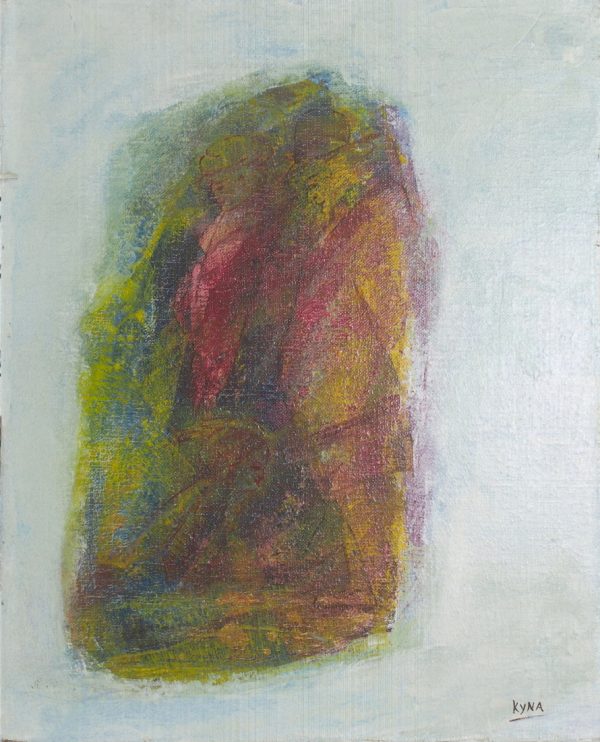 L'homme au chapeau, peinture abstraite, Kyna de Schouël artiste peintre