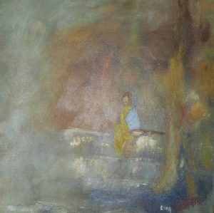 Fumerolles, peinture abstraite, Kyna de Schouël artiste peintre