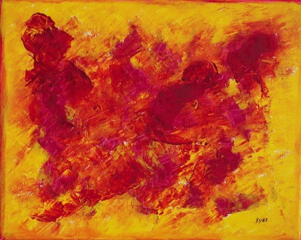 Le fleuve jaune, peinture, Kyna de Schouël artiste peintre