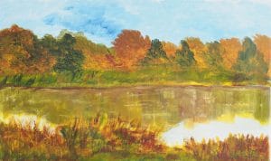 L'étang, Kyna de Schouël artiste peintre