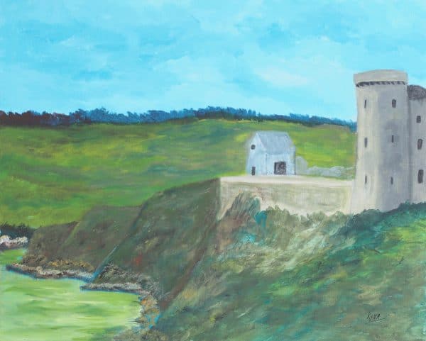 La tour, peinture figurative, Kyna de Schouël artiste peintre